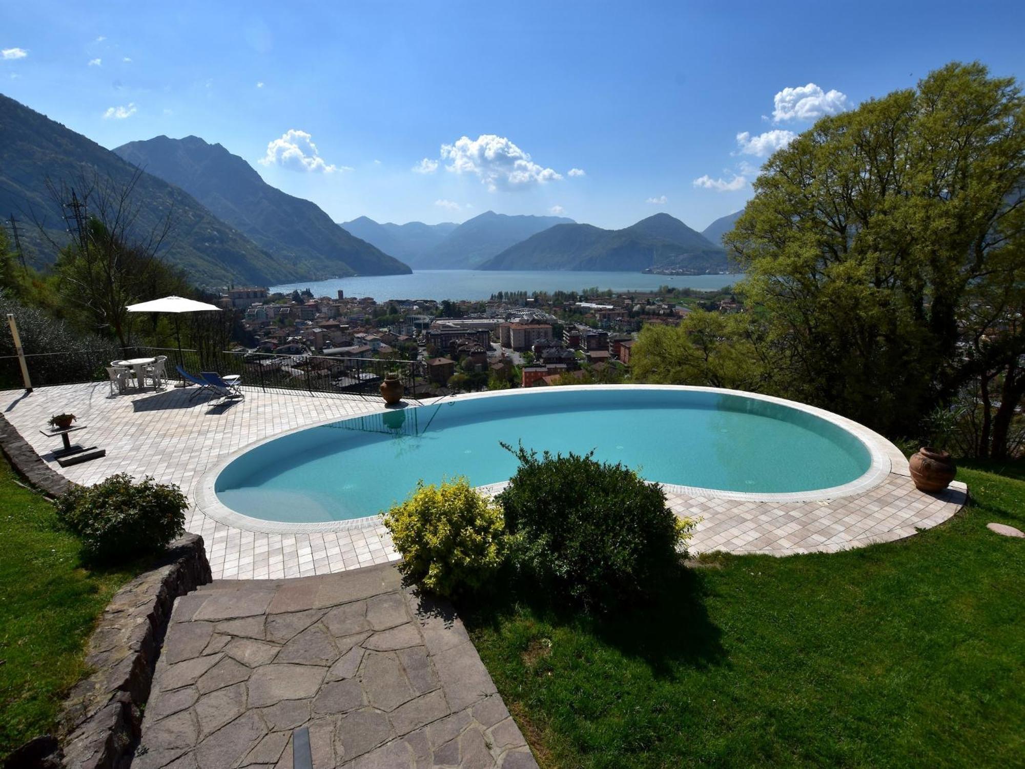 Villa In Pisogne With Pool Garden And Lake View Esterno foto