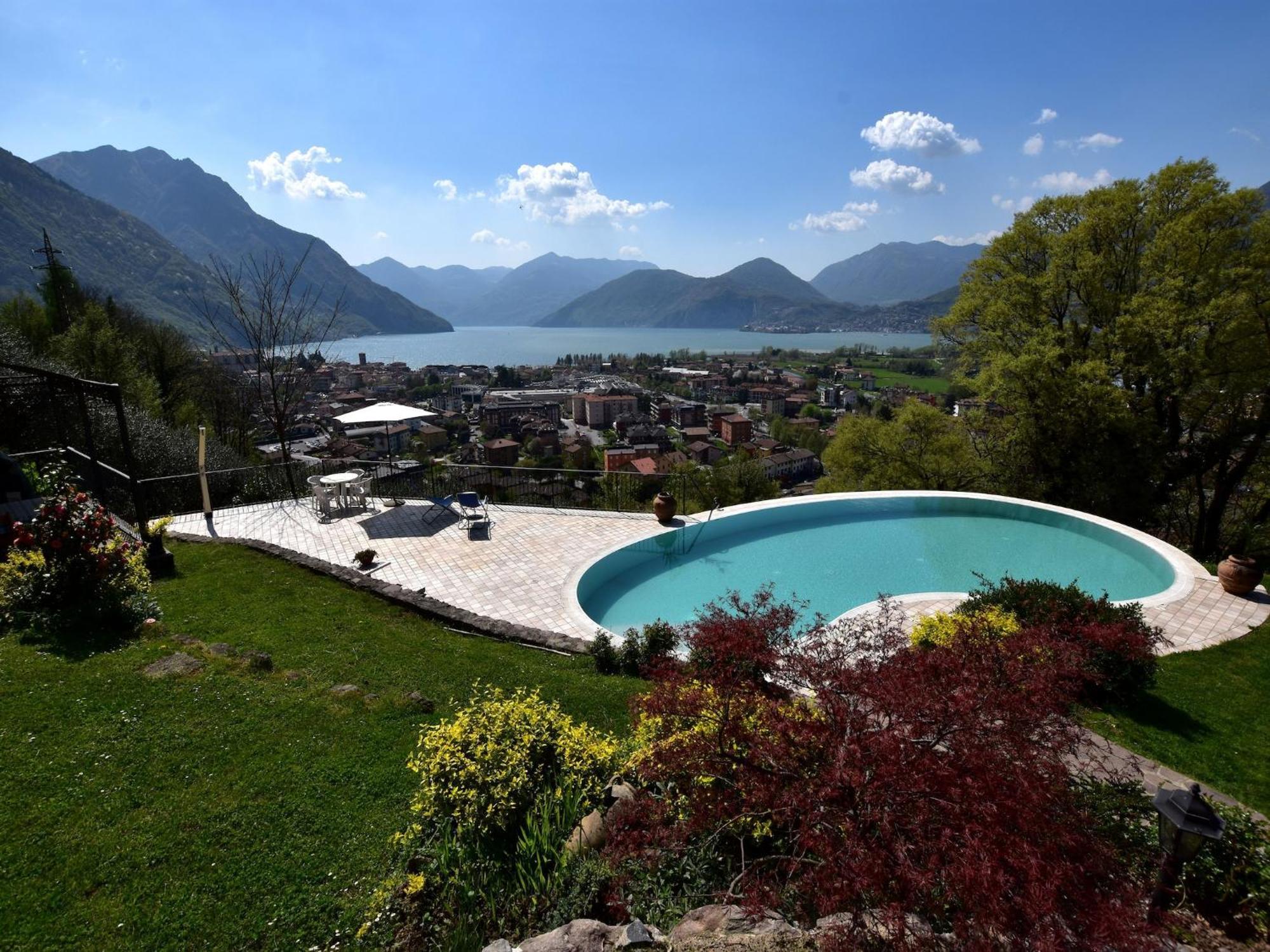 Villa In Pisogne With Pool Garden And Lake View Esterno foto