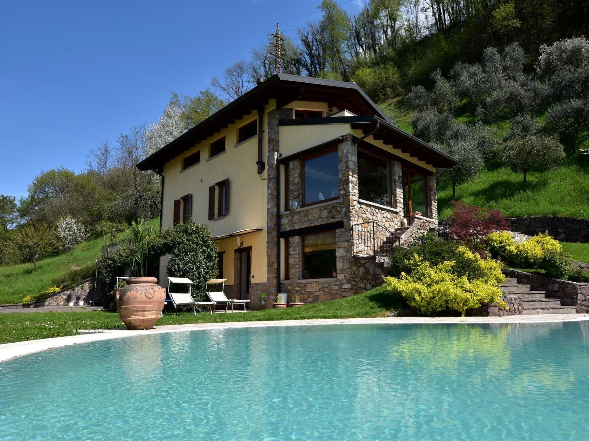 Villa In Pisogne With Pool Garden And Lake View Esterno foto