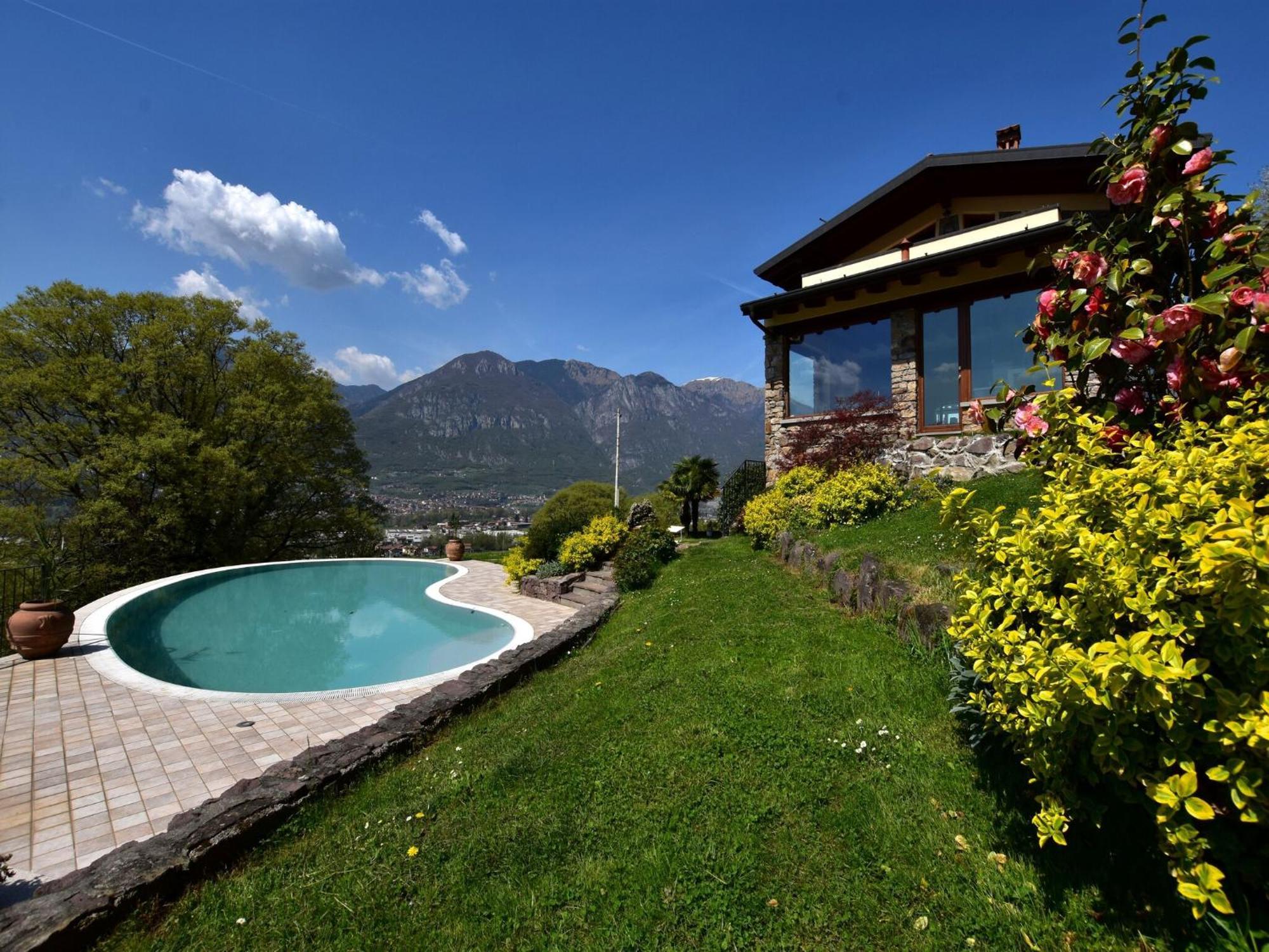 Villa In Pisogne With Pool Garden And Lake View Esterno foto