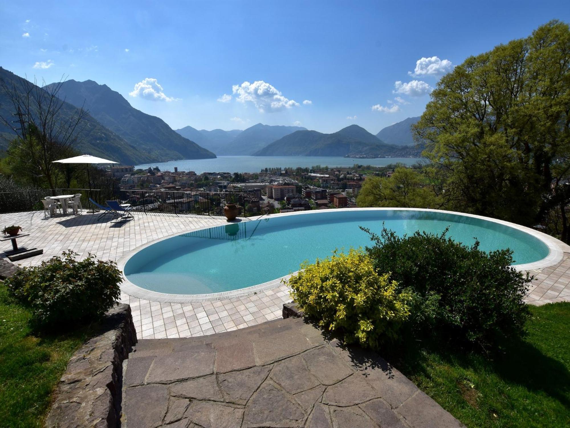 Villa In Pisogne With Pool Garden And Lake View Esterno foto